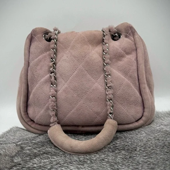 CHANEL Shearling Quilted Mademoiselle Tote - Picture 7 of 15